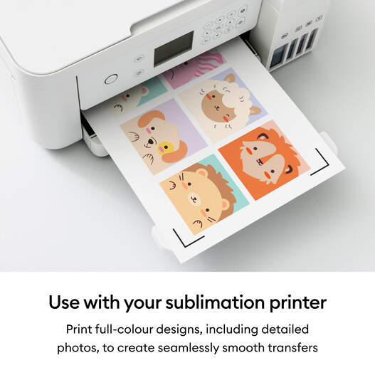Sublimation Glitter Iron-On Kit &ndash; A4 (4 ct), Glitter White