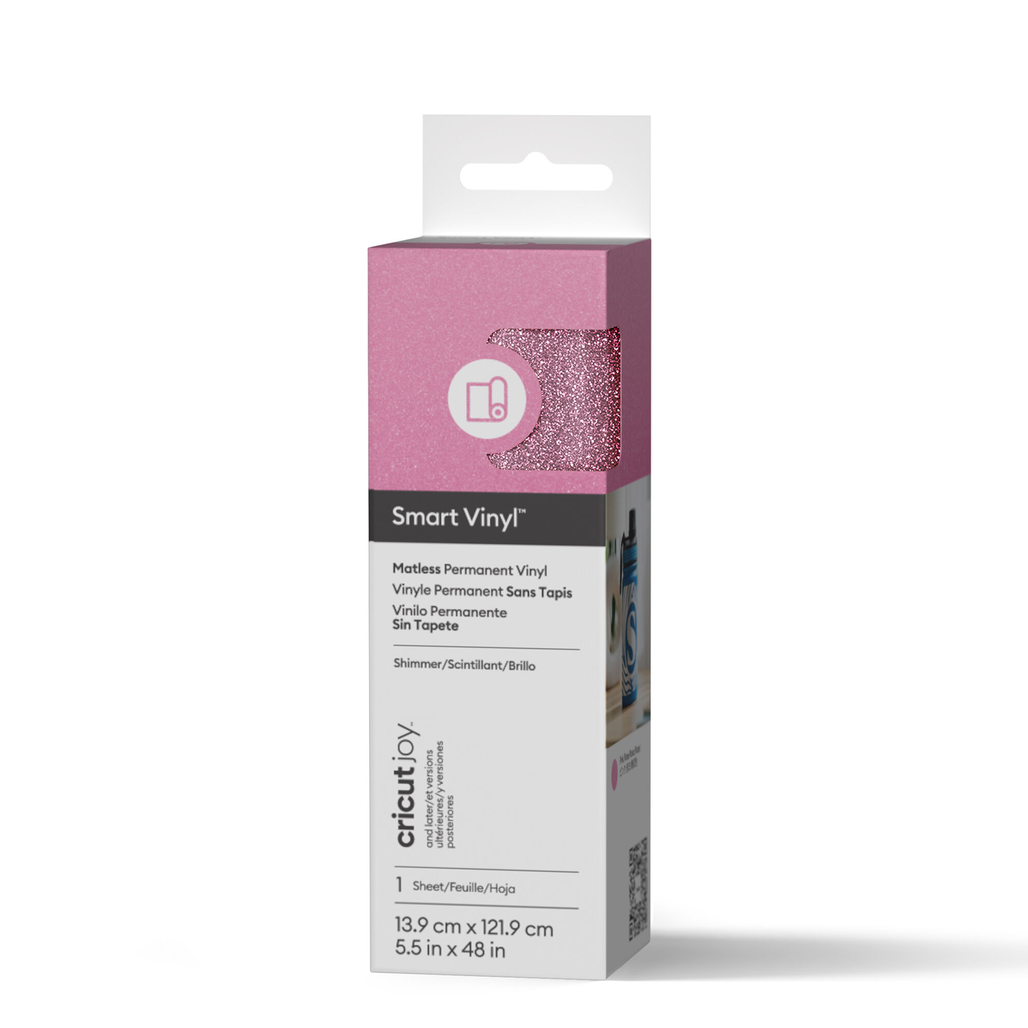 Cricut Joy Smart Vinyl Shimmer Matless Permanent Vinyl | Pink