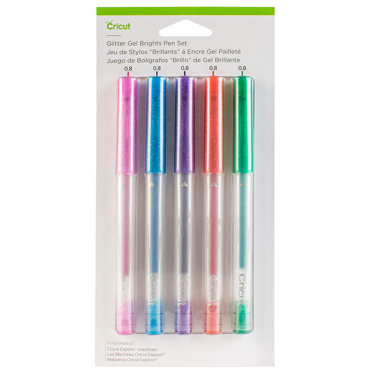 Ensemble de stylos à gel scintillant (boîte de 5)