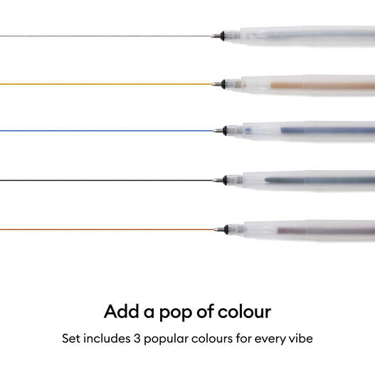 Cricut&trade; Glitter Gel Pen Set, 0.8 mm (3 ct) + Adapter