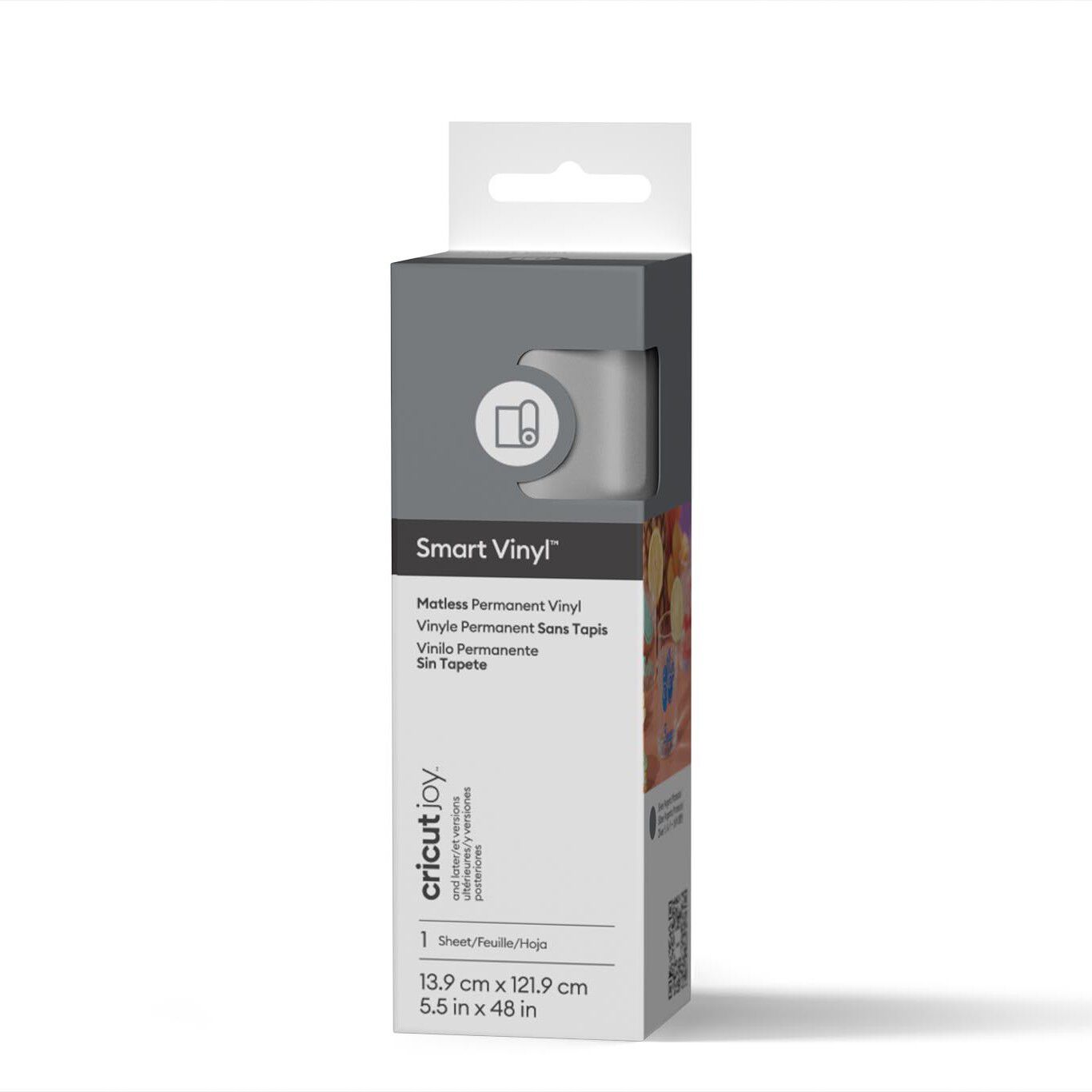 Cricut Joy Smart Vinyl Permanentes Vinyl Ohne Schneidematte, Silber | Silver