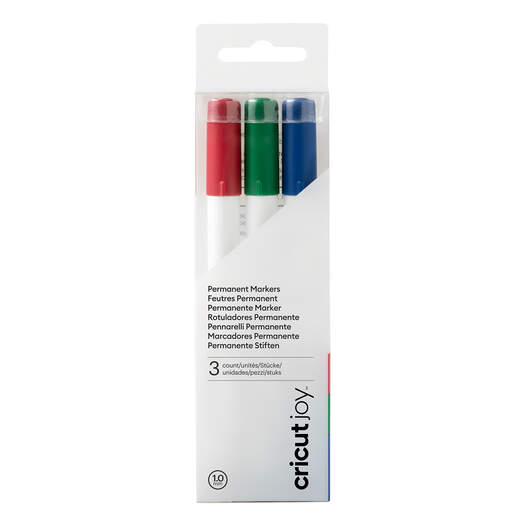 Marqueurs permanents Cricut Joy™ 1,0 mm, Rouge/Vert/Bleu (3 unités)