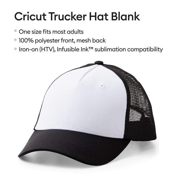 Cricut Trucker-Cap, schwarz/weiß