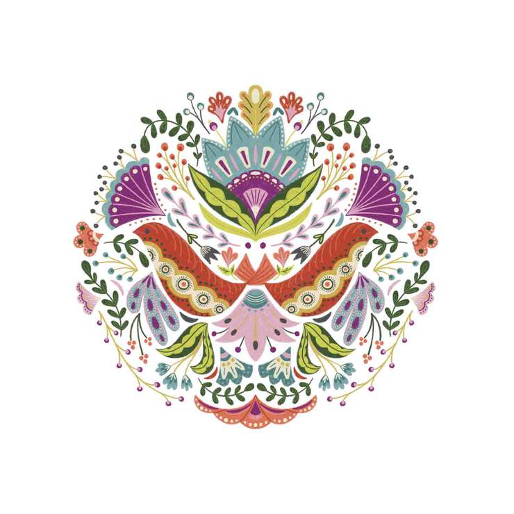 Iron-On Designs™, Floral Mandala (L)