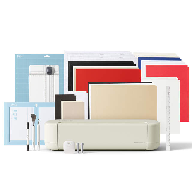 Cricut Explore 5 Essentials Bundle con máquina, herramientas y materiales incluidos