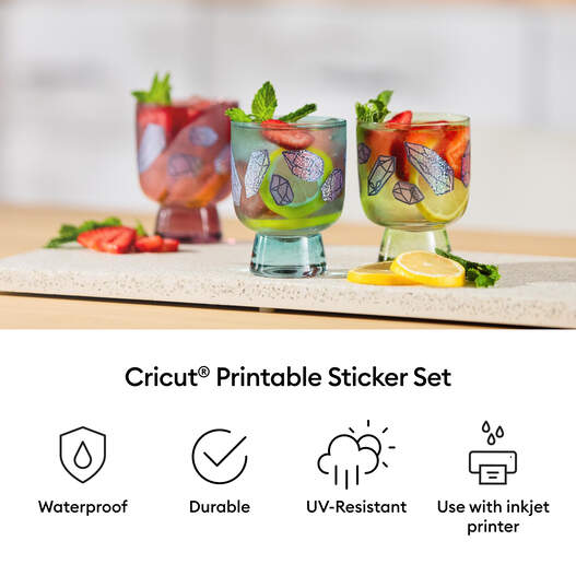 Bedruckbares, wasserfestes, holografisches Aufkleberset&nbsp;&ndash; A4 (10&nbsp;Stk.), Transparent