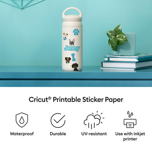 Bedruckbares, wasserfestes, holografisches Aufkleberset&nbsp;&ndash; A4 (5&nbsp;Stk.), Wei&szlig;