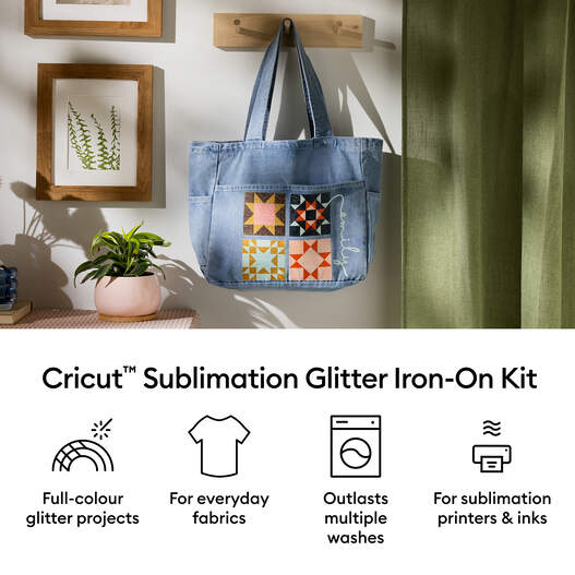 Sublimation Glitter Iron-On Kit &ndash; A4 (4 ct), Glitter White