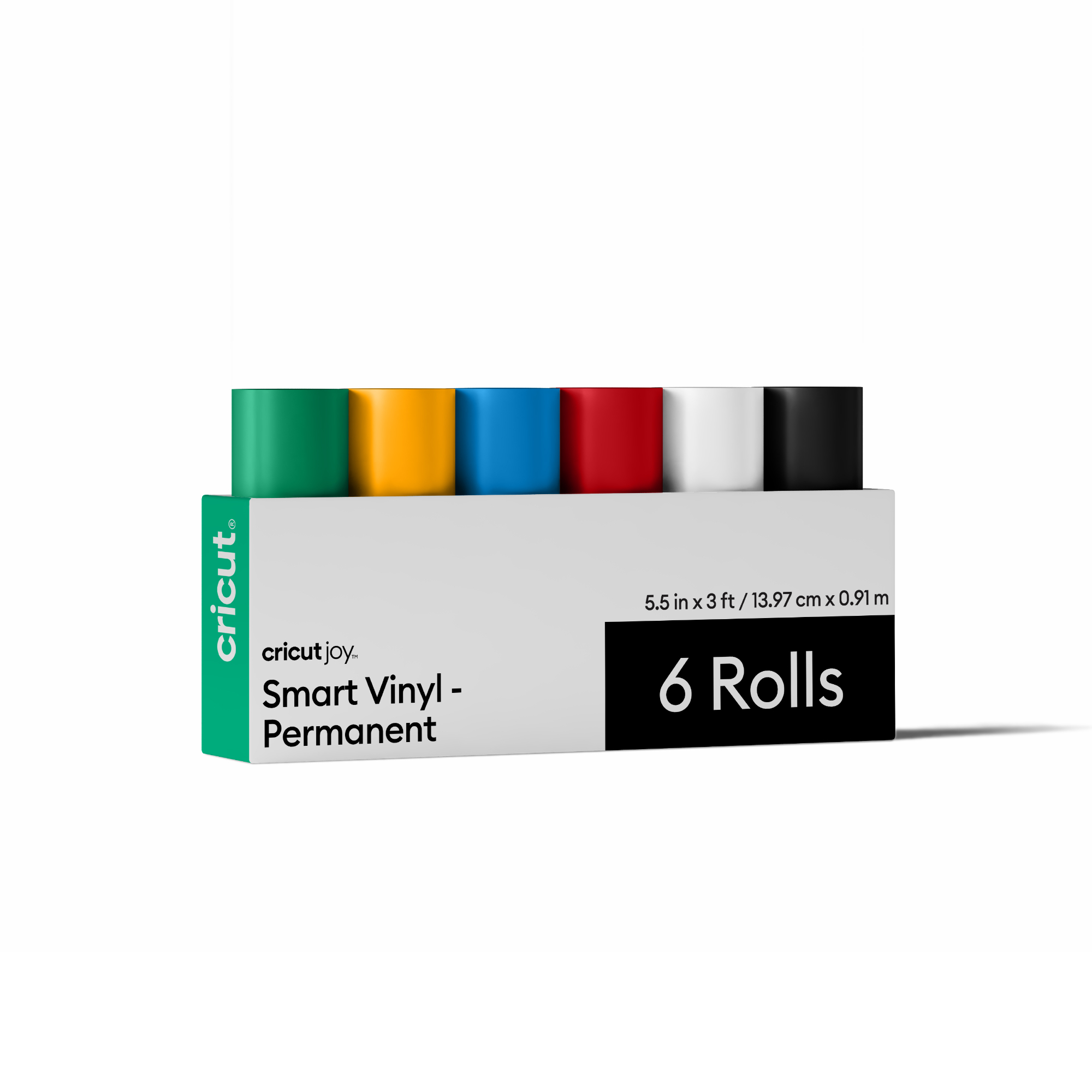 Cricut™ Joy™ Smart Vinyl™ Matless Permanent Vinyl | Variety Sampler (0.9m / 3ft | 6Count)