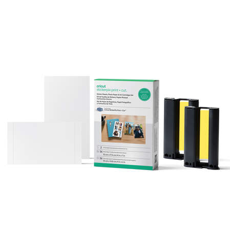 Cricut StickerPix Print + Cut&trade; Sticker Sheets, Photo Paper & Ink Cartridges Set (72 Prints)