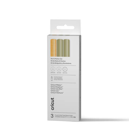 Multi-Stifteset, Gold (3 Stk.) + Adapter