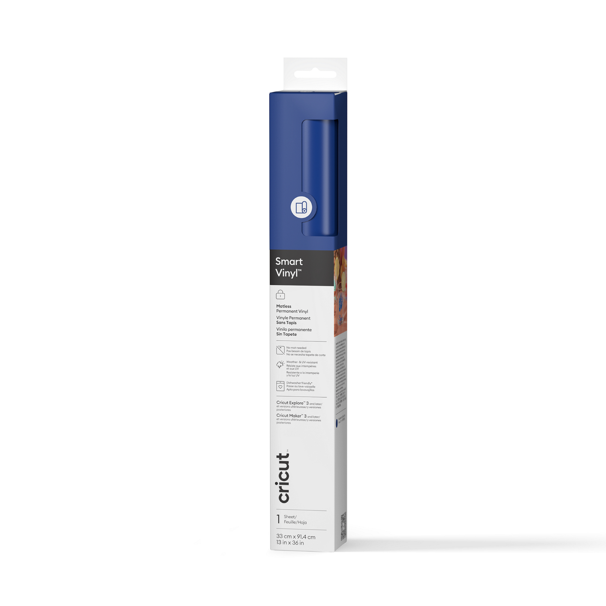 Cricut™ Smart Vinyl™ Matless Permanent Vinyl (0.9m / 3 ft) | Blue