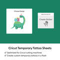 Cricut&trade; Printable Temporary Tattoo Sheets &ndash; A4 (8 ct), Transparent