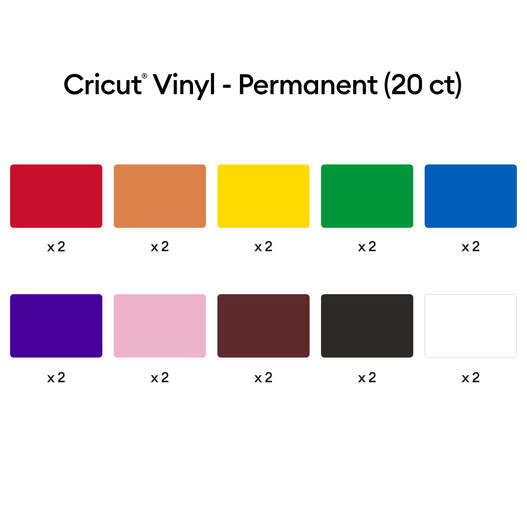 Vinyl, Regenbogen-Musterset – Permanent (20 Stk.)