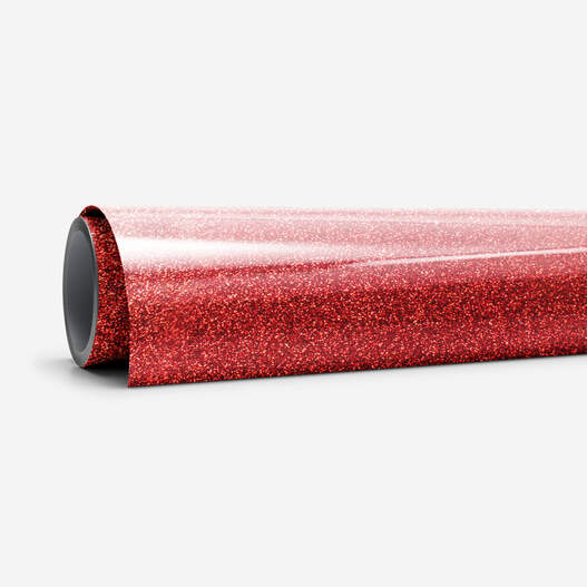 Glitzer Iron-On (0,5 m / 1,6 Fuß), Rot