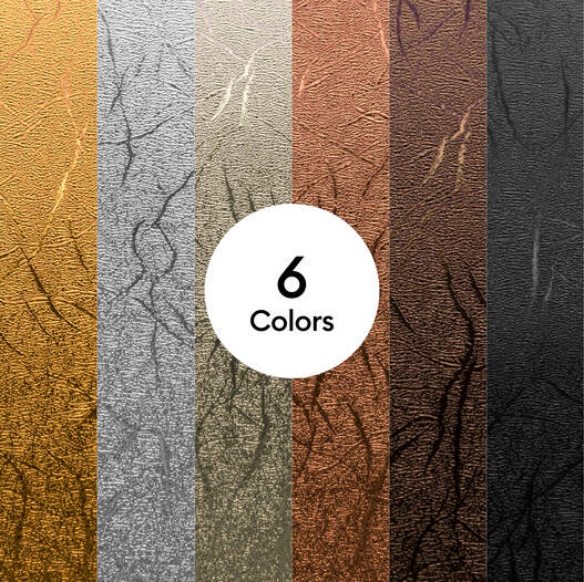 Textured Metallic Vinyl – Permanent, Luxe Sampler (0.3m / 12 in) (6 ct) Textured Metallic Vinyl – Permanent, Luxe Sampler (0.3m / 12 in) (6 ct)