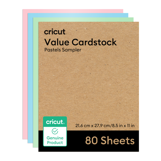 Papier cartonné économique, collection Pastels – 21,6 cm × 27,9 cm (8,5 po × 11 po) (80 pièces)