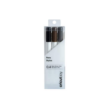 Cricut Joy™ Fine Point Pens 0.4, Black/Brown/Grey (3 ct)