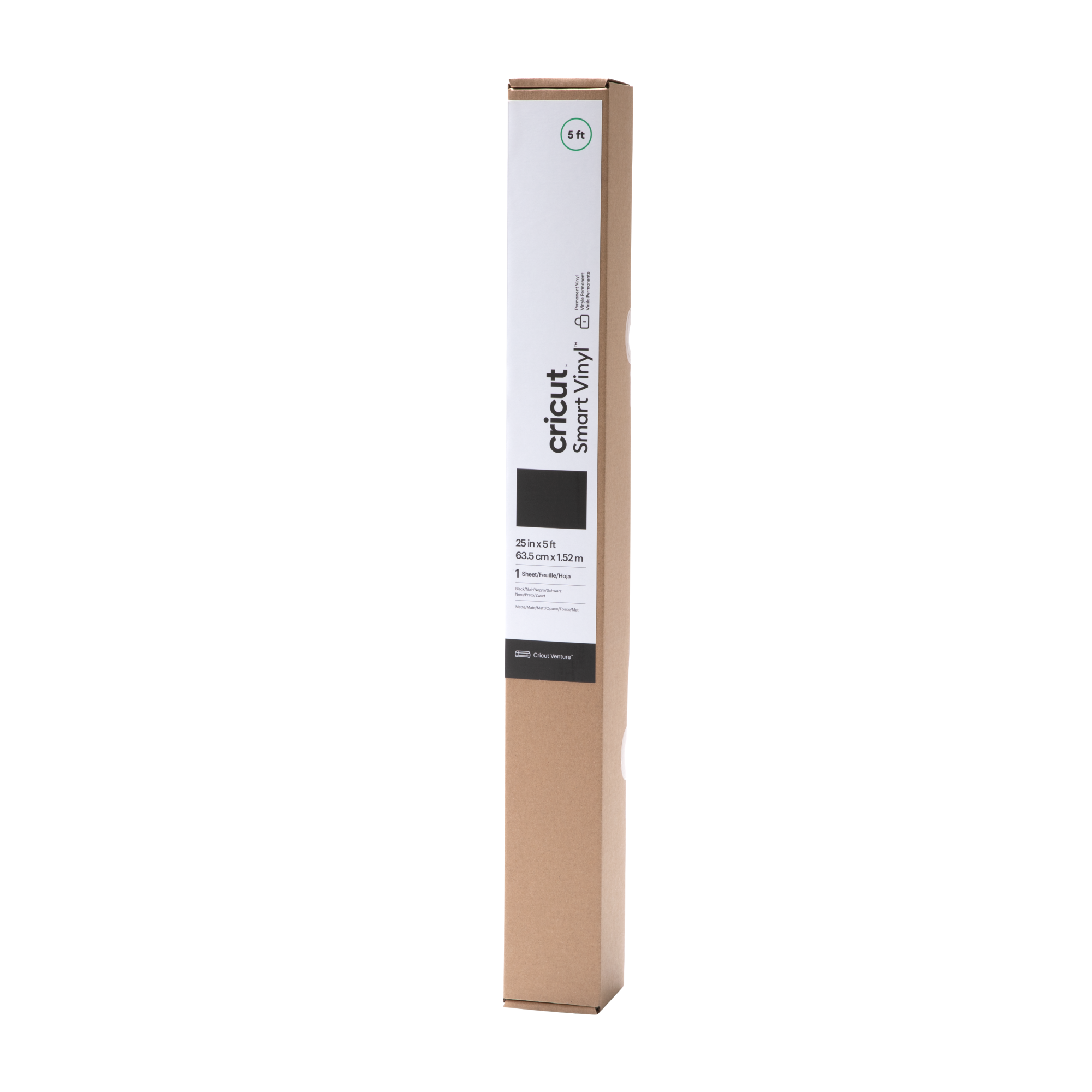 Smart Vinyl – Permanent, Schwarz 63,5 Cm X 1,5 M (25 Zoll X 5 Fuß) | Black