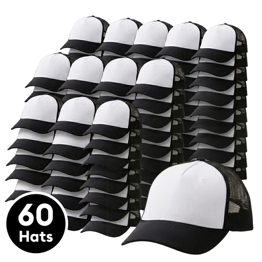 Cricut Trucker Hat, Black/White - (60ct)