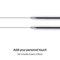 Stylos &agrave; pointe fine 0,4 mm, noir (2 unit&eacute;s) + adaptateur