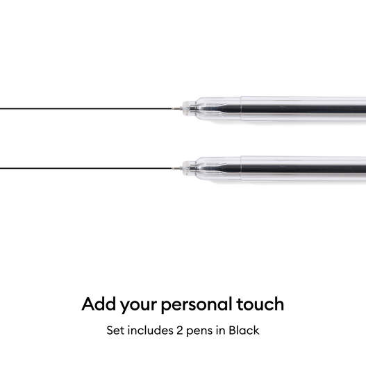 Stylos &agrave; pointe fine 0,4 mm, noir (2 unit&eacute;s) + adaptateur