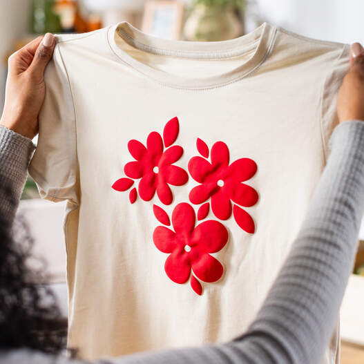 Puffiges Iron-On (0,5 m / 19 Zoll), Weiß