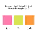 Cricut Joy Xtra&trade; Smart Iron-On&trade; Heat Transfer Vinyl Sampler, Glow Sticks (3 ct)