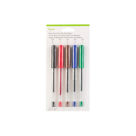 Extrafeine Spitze-Stifteset, Standardfarben (5 Stück)