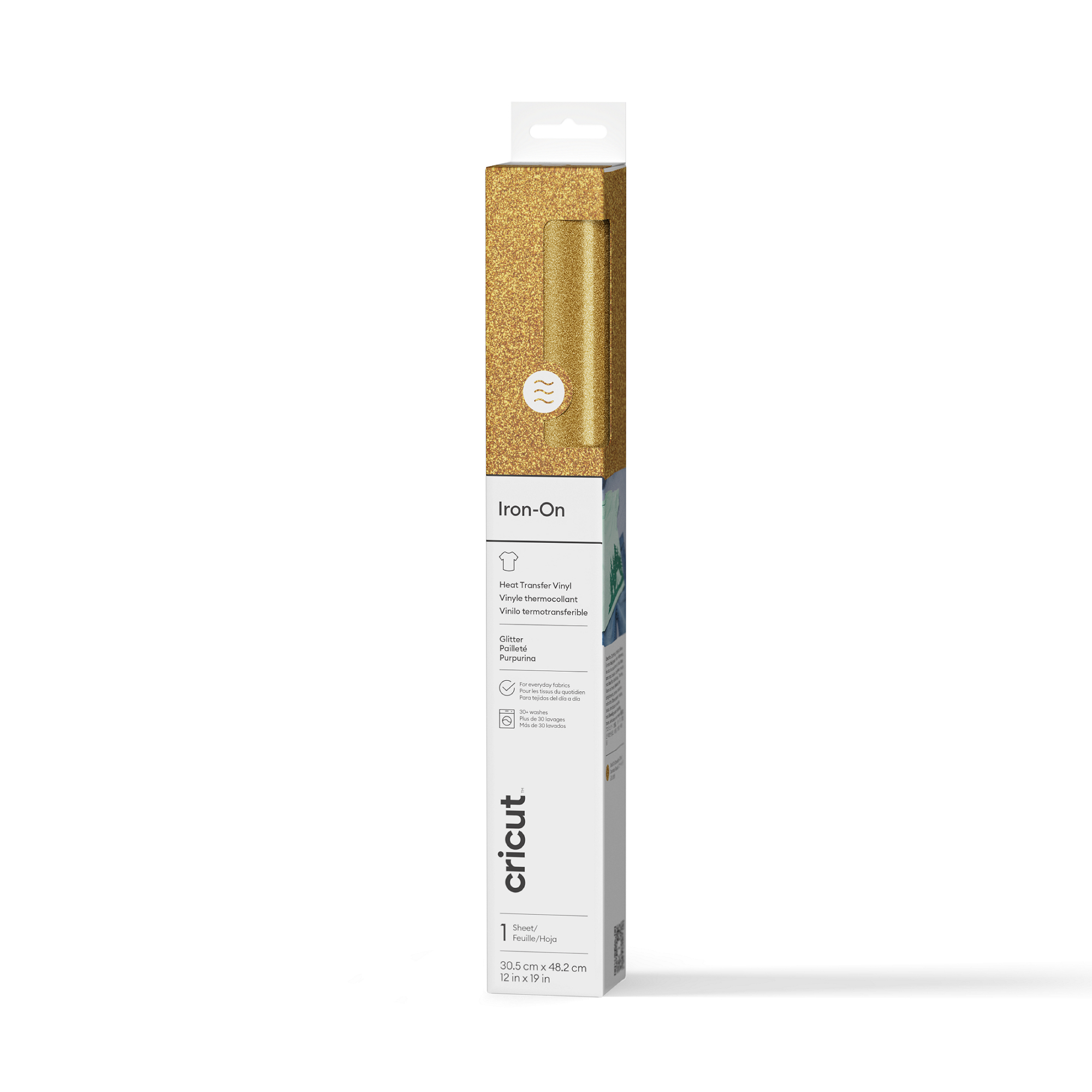 Glitzer Iron-On (0,5 M / 1,6 Fuß), Gold
