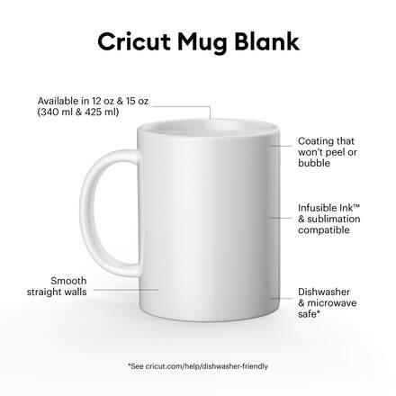 Mug en céramique personnalisable, Blanc - 15 oz/425 ml (2 unités)