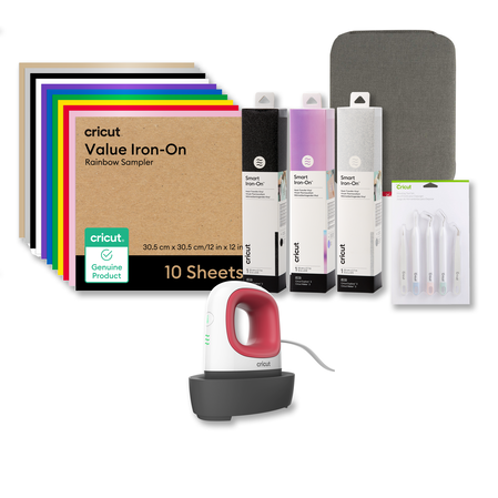 Cricut EasyPress Mini&trade;, Raspberry + Everything Iron-On Bundle