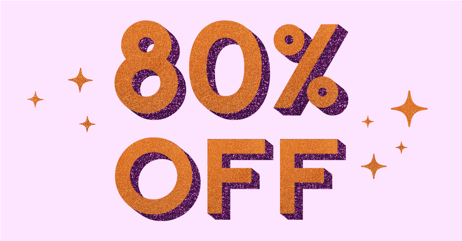 Save 80% on materials & accessories