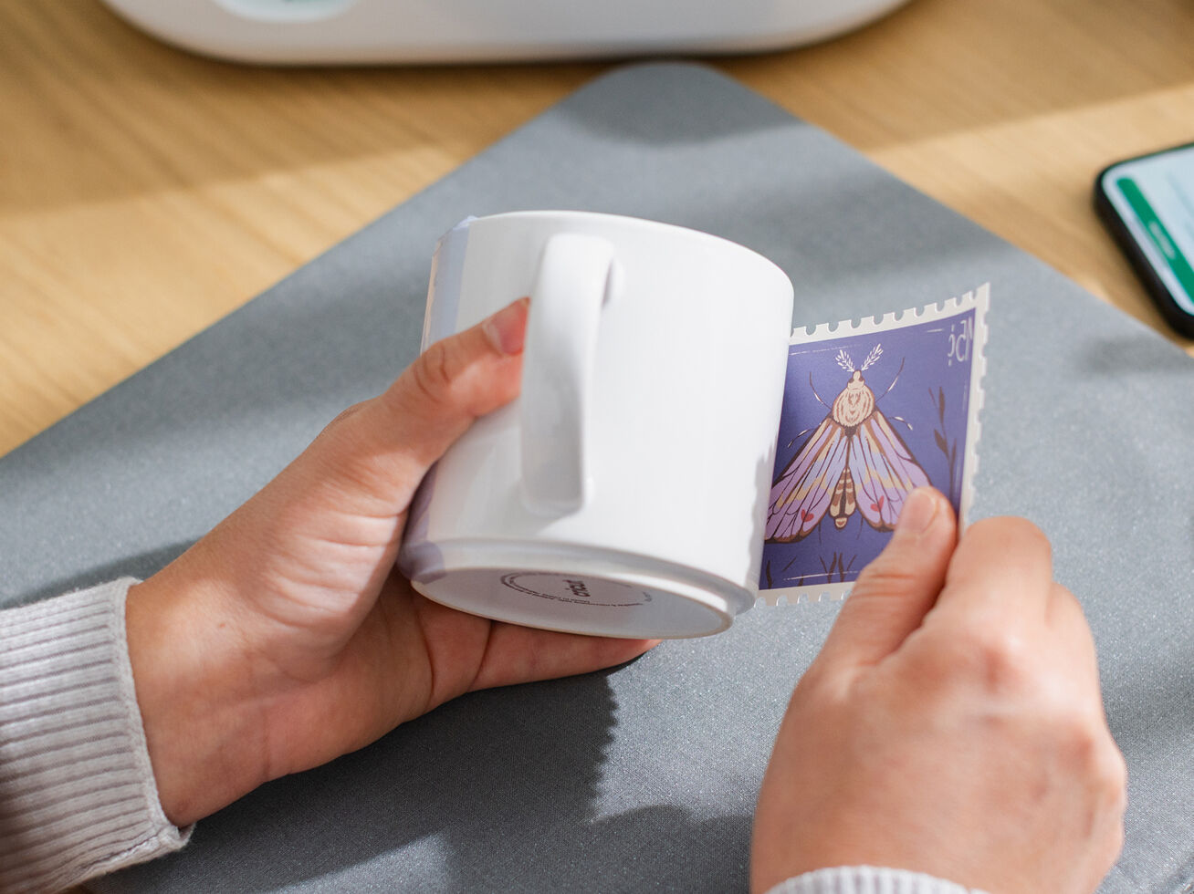 Transferring sublimation sheet to blank mug