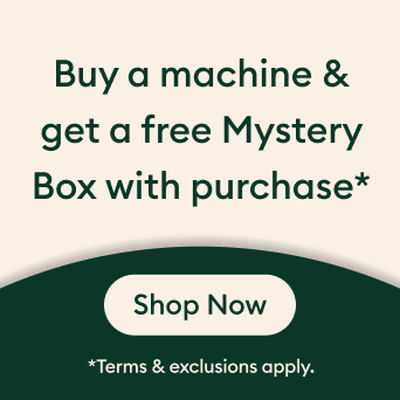 Buy a machine and get a free mystery box with purchase
