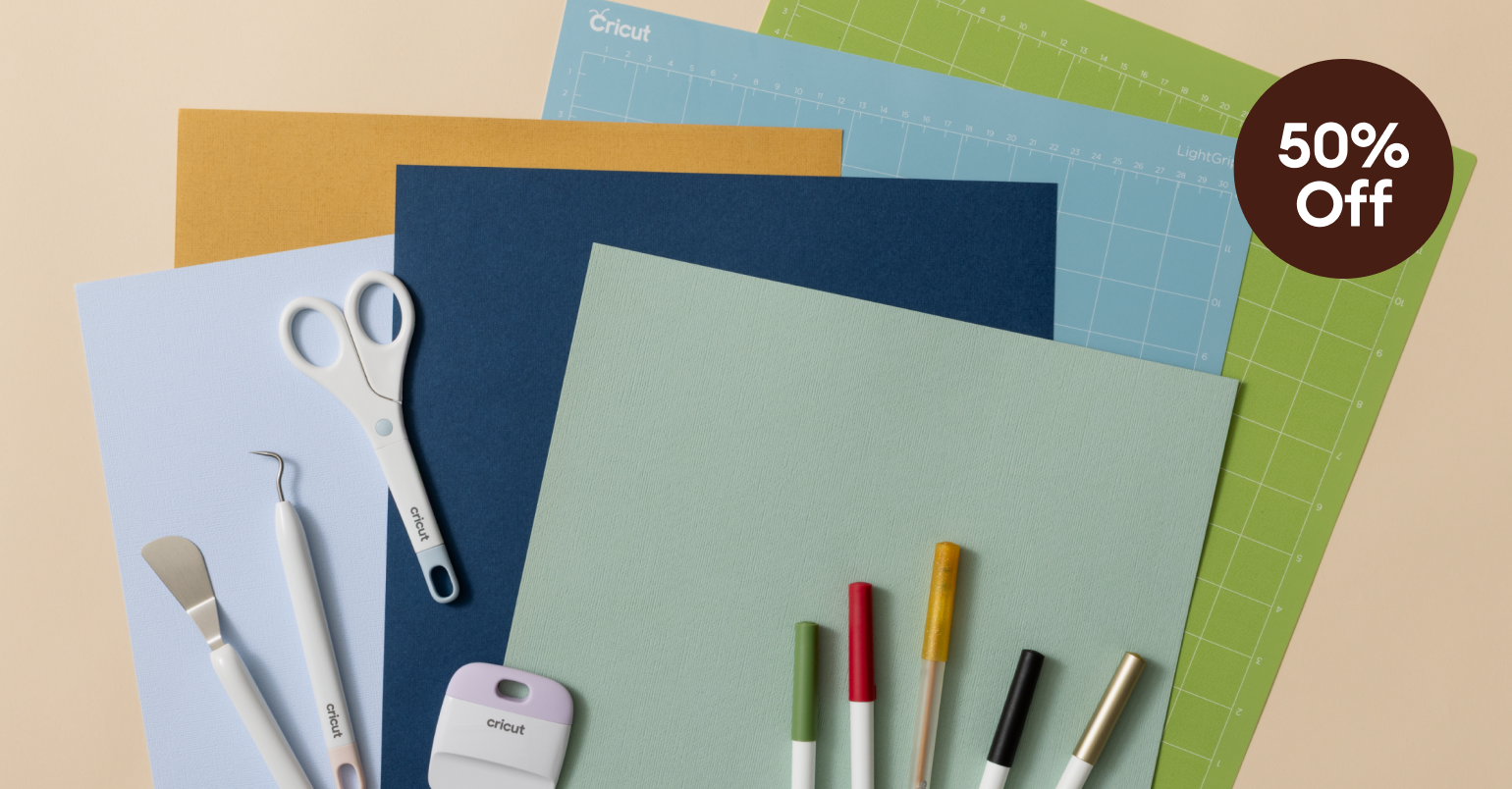 Save 50% on materials & accessories