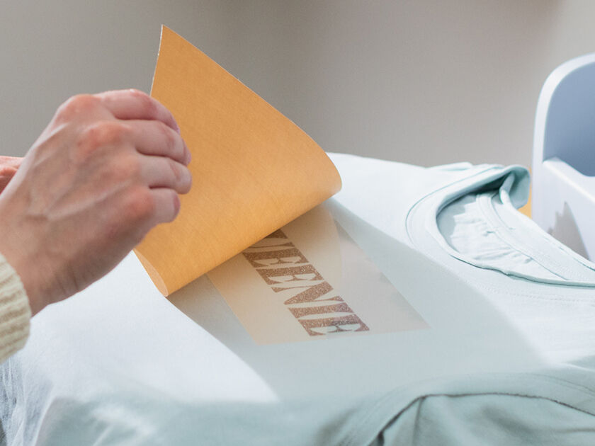 Peeling away teflon sheet