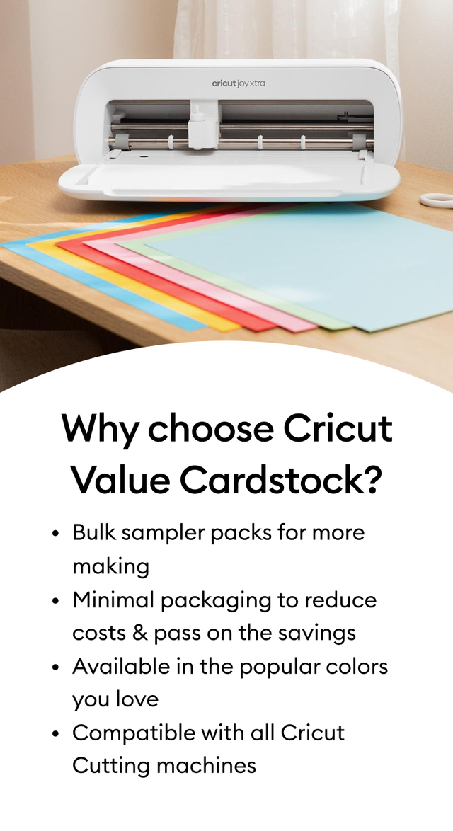 CRICUT IMAGINE Value Cardstock Paper, Rainbow Sampler
