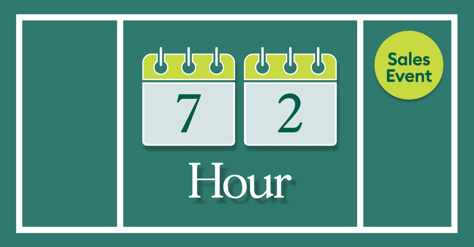 Save up to 80% during our 72-hour clearance event