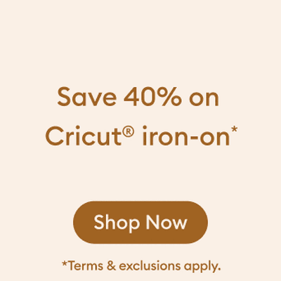 40% off iron-on