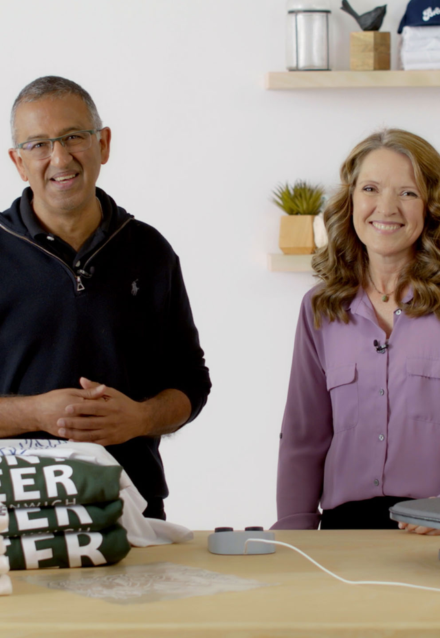 Asish Arrora introducing the new Cricut Heat Presses.