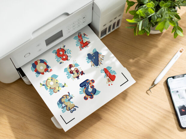 Laptop computer open with Cricut Design Space pulled up on the screen