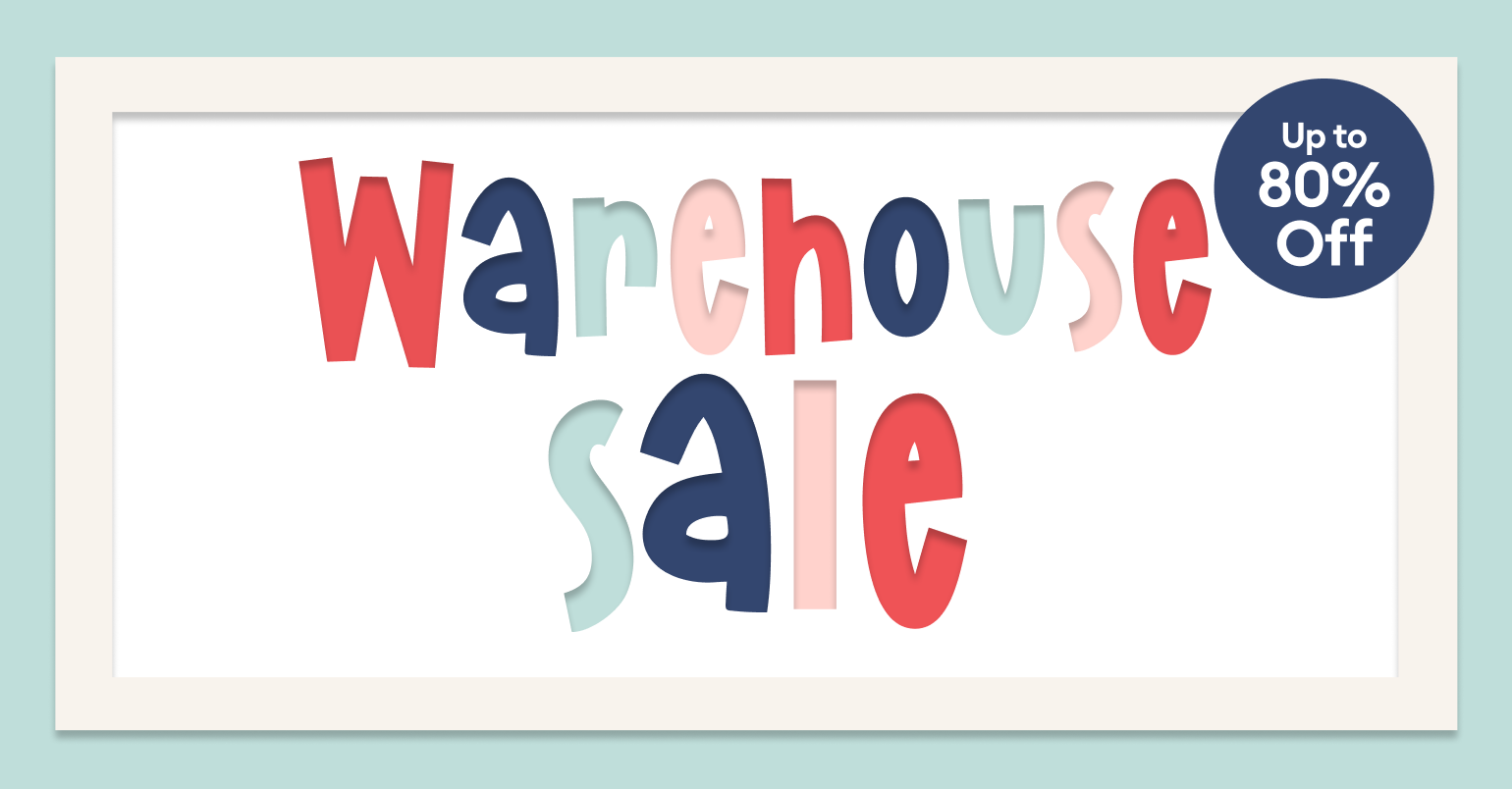 Save up to 80% during our warehouse sale