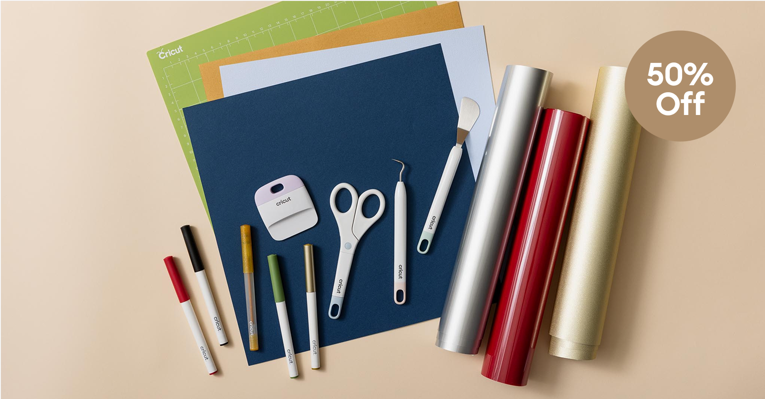 Save 50% on materials & accessories
