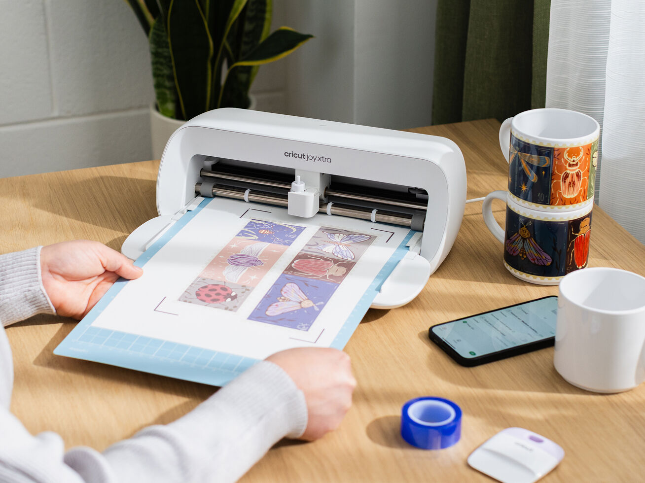 Feed sublimation sheet into Cricut Joy Xtra