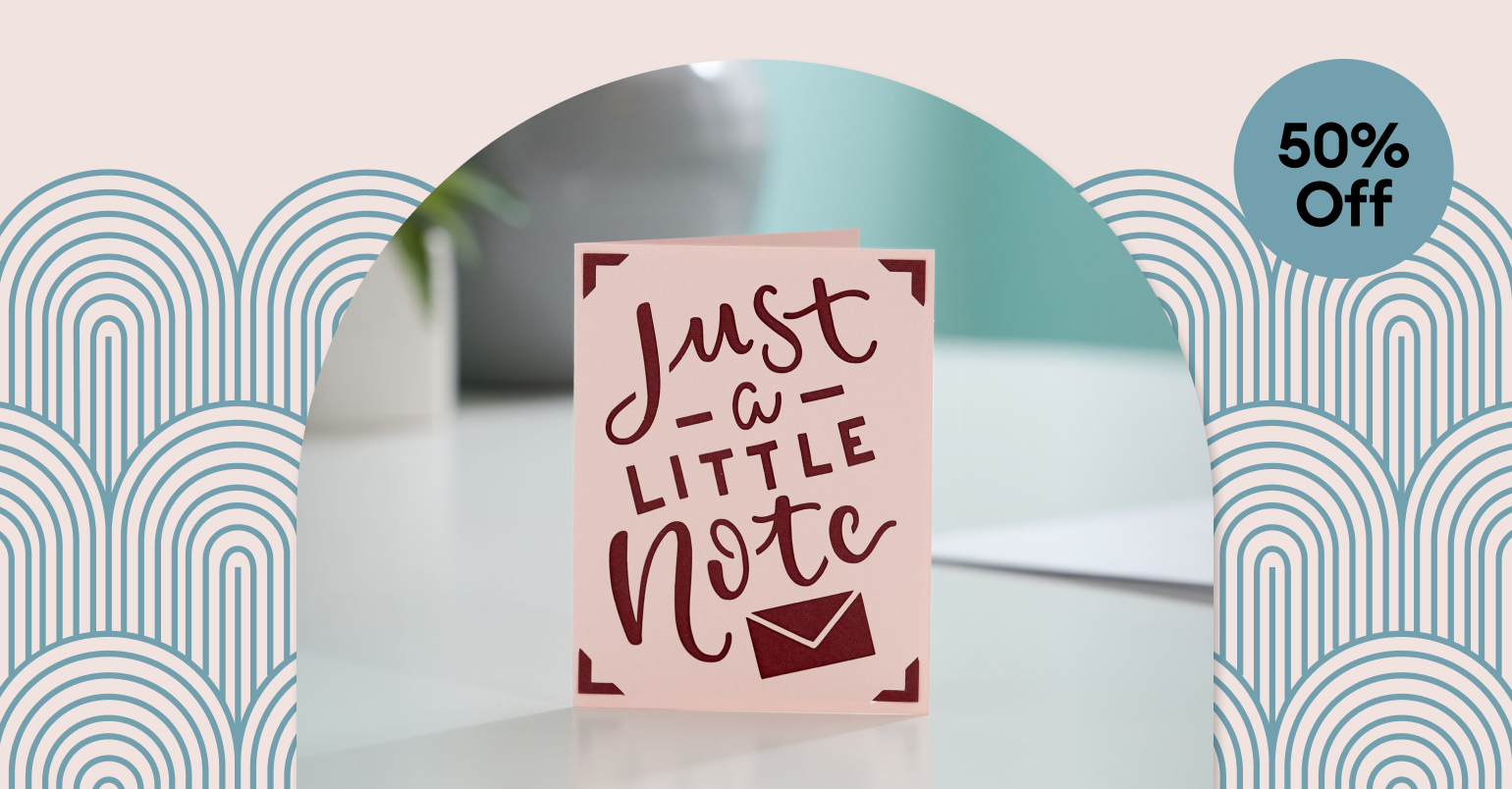 Save 50% on paper & cards