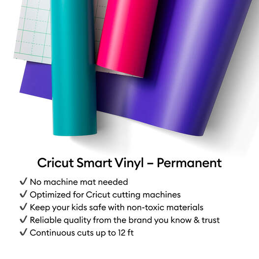 Cricut&reg; Smart Vinyl&trade; Matless Permanent Vinyl, Colorful Sampler &ndash; 13 in x 12 in (20 ct)
