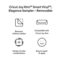 Cricut Joy Xtra™ Smart Vinyl™ – Removable Sampler, Elegance (3 ct)