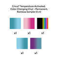 Cricut® Temperature-Activated, Color-Changing Vinyl – Permanent, Rainbow Sampler - 12 in x 12 in (5 ct)