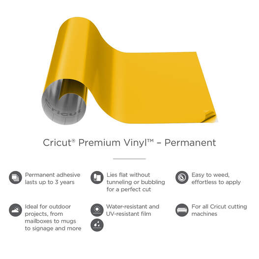 Maize Cricut Premium Permanent Vinyl